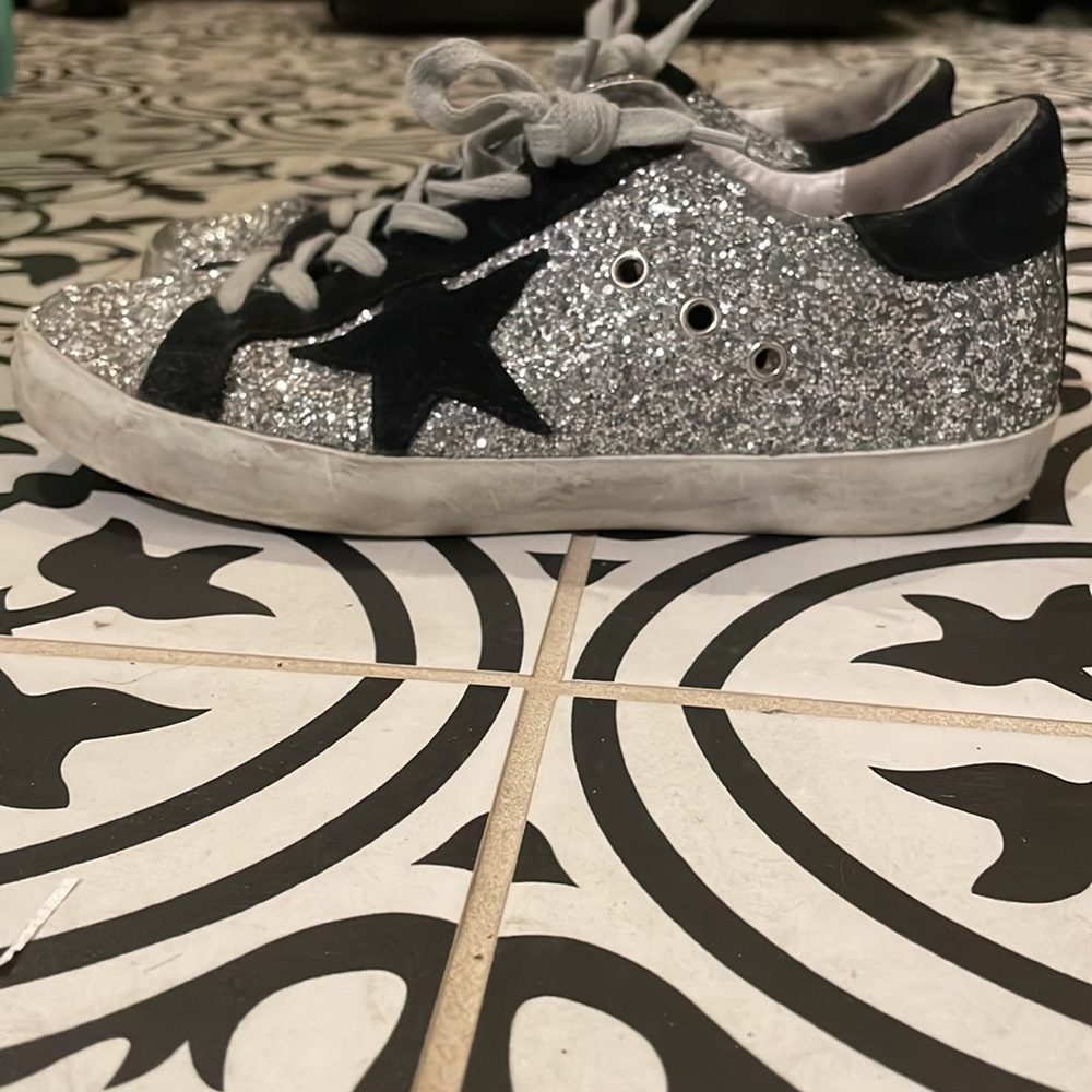 Golden Goose DB distressed glitter sneakers size 37